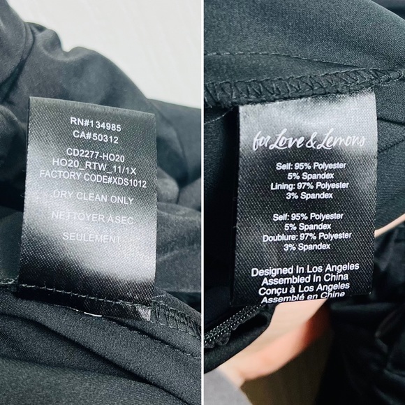 NWT For Love and Lemons Willa Ruched Formal Satin Maxi Gown Dress Small S Black - Picture 7 of 10